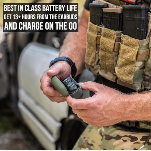 ISOtunes Sport Caliber BT Shooting Ear Protection for Gun Range – Bluetooth Hearing Protection for Shooters, 25 dB Noise Reduction Rating (NRR) Shooting Ear Buds with Electronic Ear Protection