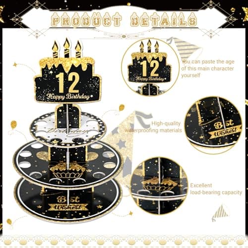 Crafterlife Birthday Cash Cake for Birthday Gifts, Money Holder Stand Ideas for Give Cash Gift, Surprise Personalized Money Box with 0-9stickers Variable Age for Her Him Birthdays Party Decorations B0F4QKKMNL