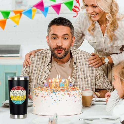 50th Birthday Gifts for Women Men - 1975 50th Birthday Decorations Gifts Ideas for Her Him - 50 Year Old Birthday Gift for Men Women Turning 50 Gift Ideas - 20oz Stainless Steel Tumbler