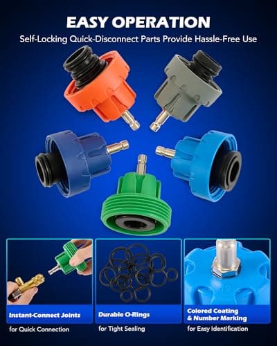 Orion Motor Tech Coolant Pressure Tester Kit, 31pc Master Coolant Vacuum Refill Kit with 23 Radiator Adapters, Radiator Cooling System Pressure Tester Kit with Vacuum Pump Vacuum Purge & Refill Tool