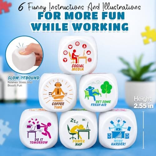 Stress squishy cube for office anxiety fidget breaks; funny coworker gift and white elephant gift for men and women Stress Cube – Squishy Fidget Toy for Adults, Quiet Stress Relief Desk Toy B0DRW6W926