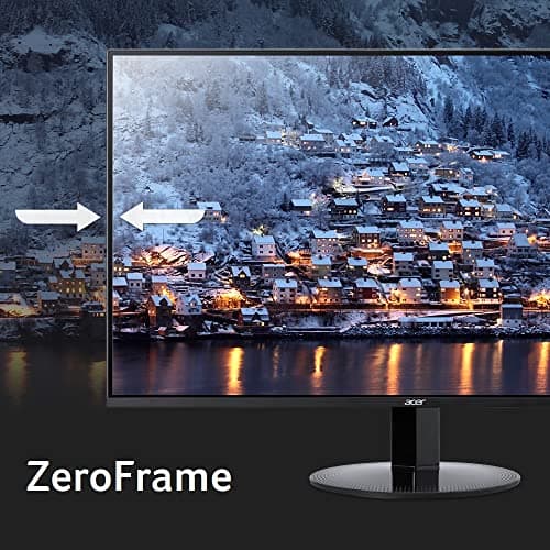 acer KB220Q H2bi 21.5" Full HD (1920 x 1080) Zero-Frame Home Office Monitor | Adaptive-Sync Support (FreeSync Compatible) | Up to 100Hz Refresh | 1ms (VRB) | sRGB 99% | Tilt | HDMI & VGA Ports