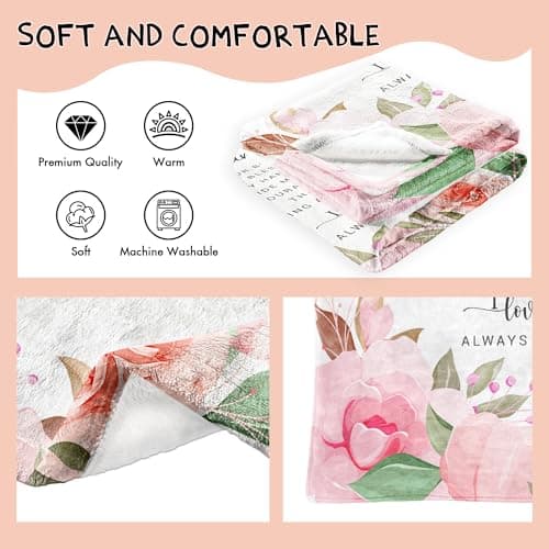 Christmas Godmother Gift Blanket 60"x 50" - God Mother Gifts for Women for Christmas - Xmas Godmother Gifts from Godchild - God Mom Gifts from Godson/Goddaughter - Best Godmom Gifts