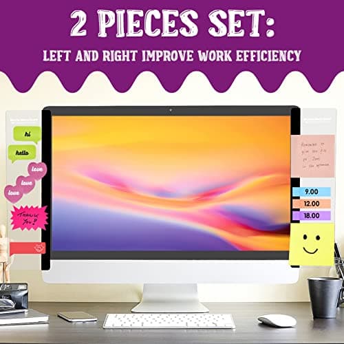 Computer Monitor Memo Board Computer Sticky Note Holder Office Desk Accessories 2pcs Computer Monitor Memo Board Office Supplies B0BRMX3SWH