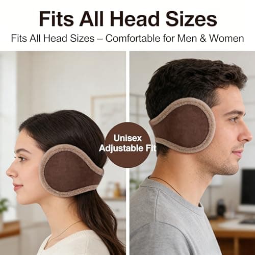 oliwex Ear Muffs for Winter, Behind-the-Head Ear Warmers, Lightweight Windproof for Men Women Running Commuting Outdoor