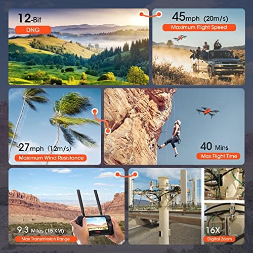 Autel Robotics EVO 2 Pro V3: Son-y 1" CMOS Sensor & 6K HDR Video, Moonlight Algorithm 2.0, Max ISO 44000,12-Bit DNG, 6.4" Smart Controller SE,15KM Transmission, 360° Obstacle Avoidance, 40 Minutes