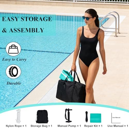 Inflatable Pool Float Chair for Lake Floating Pool Chairs Heavy Duty Floating Chair Lake Floats for Adults Pool Chair Floats Pool River