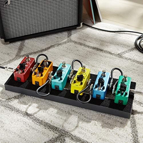 Amazon Basics 1/4 Inch Guitar Patch Auxiliary Cable, 6 in, 6-Pack, Black