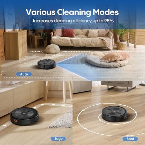 Robot Vacuum and Mop:4000Pa 3-in-1 Robotic Vacuum Cleaner with Intelligent Navigation, Alexa & APP Control, Schedule Cleaning, Slim and Quiet, Robotic Vacuum Perfect for Pet Hair, Hard Floor, Carpet