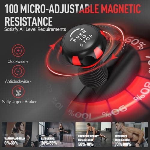 JOROTO Exercise Bike, Magnetic Stationary Bikes for Home with 40LBS Flywheel, App Supported Indoor Bike with 350LBS Weight Capacity, Low Noise,Digital Monitor,Bottle and Tablet Holder