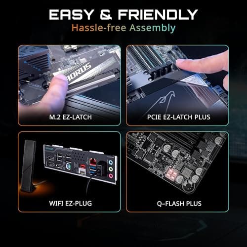 GIGABYTE B850 AORUS Elite WIFI7 AMD AM5 LGA 1718 Motherboard, ATX, DDR5, 3X M.2, PCIe 5.0, USB-C, WIFI7, 2.5GbE LAN, EZ-Latch, 5-Year Warranty