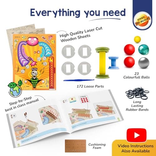 Smartivity DIY Pinball Machine Toy for Ages 8-99 Year Old | Award Winning Arcade Game for Boys & Girls | Birthday Gift Ideas for Kids & Adults | STEM Toys I Fun Family & Party Game
