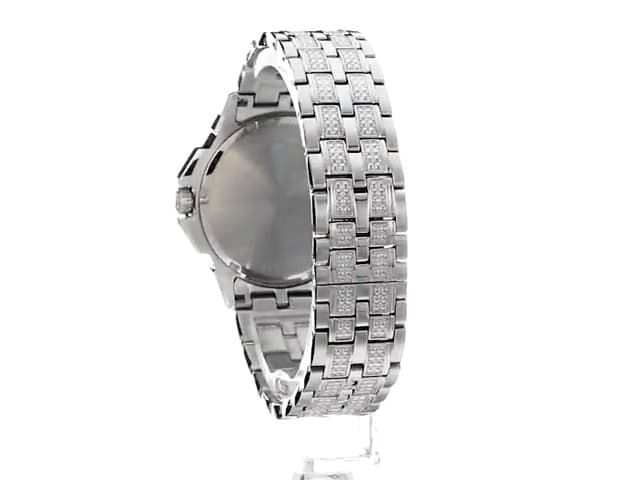 Bulova Men's Crystal Octava Chronograph Quartz Watch, Pave Crystal Dial