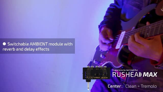 VALETON Guitar Headphone Amplifier Multi Effects Pocket Rechargeable Mini Practice Amplifier Rushead Max (Include 2 Additional Guitar Picks)