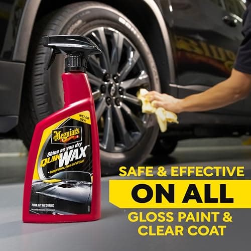 Meguiar's A1624 Quik Wax - Easy-to-Use Spray Wax for Gloss, Shine & Protection - Wet or Dry Use, 24 Oz.