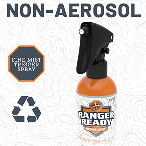 Ranger Ready Repellents 0.5% Permethrin Spray for Clothes and Outdoor Gear - Permethrin Insect & Tick Repellent - Scent Zero, 8 Fl Oz.