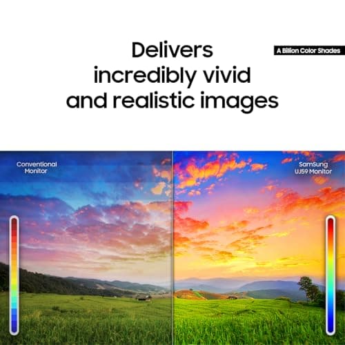 SAMSUNG 32" UJ59 Series 4K UHD (3840x2160) Computer Monitor,VA Panel, HDMI, Display Port, Eye Saver/Flicker Free Mode, FreeSync, LU32J590UQNXZA, Black