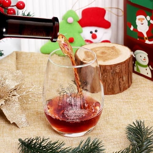 Jogskeor Book Lover Gift Stemless Wine Glass 15oz - There Is No Such Thing As Too Many Books Wine Glass for Book Lover, Birthday Christmas Gifts for Readers Bookworm Her Mom Him Dad Friend