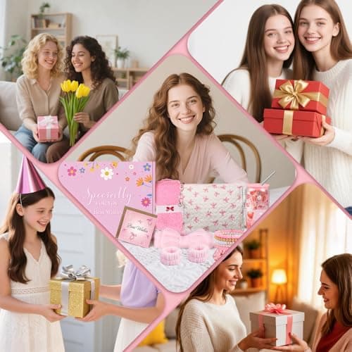 TUZELIYA Exquisite Birthday Gifts for Girls Teens - Best Birthday Presents for Her - Pink Unique Gift Baskets for Women - Back to School Gifts for Best Friends Girlfriend Daughter Mom Sister Coworker B0FMRHHVX6