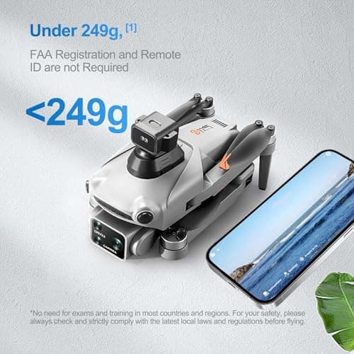 S119 4K Drone with Camera for Adults & Outdoor Aerial Photography, GPS Auto Return, Obstacle Avoidance, Brushless Motor, 5G Screen Remote, 3 Batteries 75 Min Long Flight, Dual Camera 120° Wide-Angle, 2000M Range, 120M Altitude, 120° Wide-Angle FPV Quadcopter (Gray)