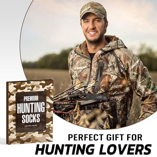 Hunting Accessories for Men, Dad - Funny Deer & Duck Hunting Socks - Stocking Stuffers, Christmas Gift B0GCCP51NT