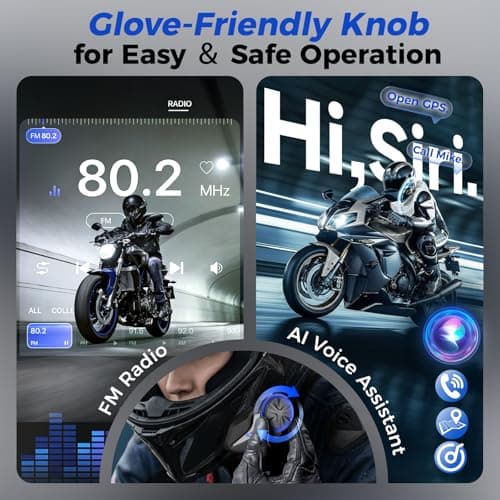 Moman Motorcycle Intercom, Group Intercom Communication Systems, FM, Hi-Fi Stereo, CVC Noise Cancellation, Waterproof BT5.1 Helmet Speaker Headset, 24 Riders Mesh Communicate(CPX 1 Pack)