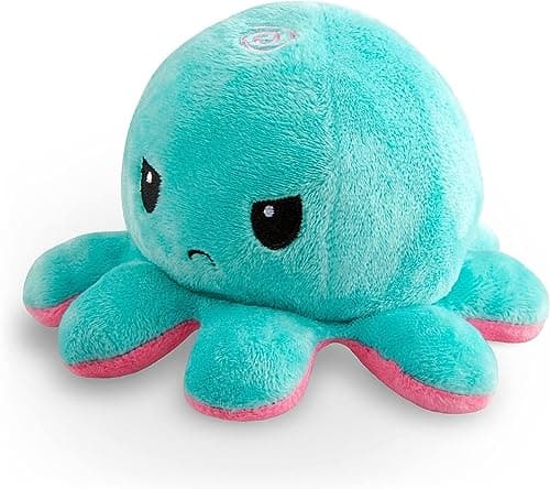 TeeTurtle Reversible Octopus Pink & Aqua 4 Inch Flip Plush B07H48YNJ2
