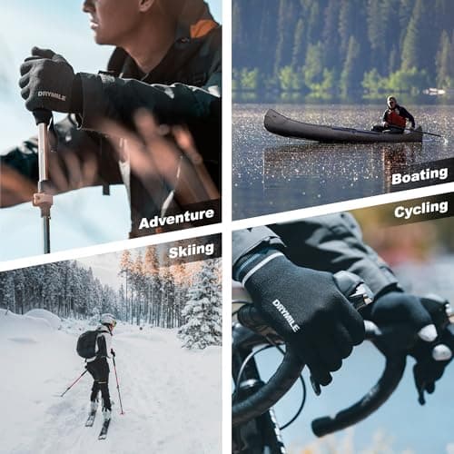 DRYMILE HYLA Waterproof Dexterity Gloves – All-Weather Wool Blend Gloves for Men & Women – Touchscreen & Non-Slip Grip – Hiking, Cycling, Fishing, Hunting & Work.