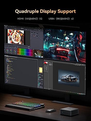 MINISFORUM Venus UM790 Pro Mini PC AMD Ryzen 9 7940HS up to 5.2 GHz 32 GB DDR5 1 TB SSD Radeon 780M Graphics, 4X USB3.2, 2X USB4, 2X HDMI 2.1, PCIe4.0x2, BT5.3, RJ45 2.5G