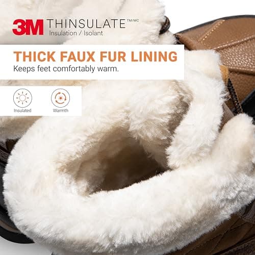 DREAM PAIRS Snow Boots for Women Waterproof Mid Calf Lace Up Duck Boots Warm Faux Fur FuzzyGo Bold Winter Boots for Outdoor