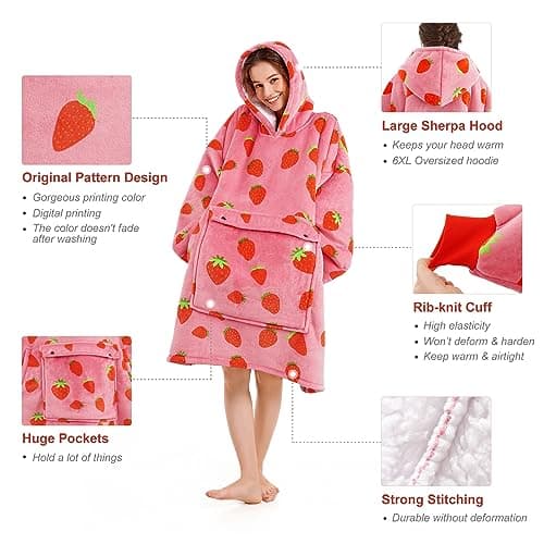 Narecte Kids Hoodie Blanket Year Old Girl Birthday Gifts for Kids Toddler Wearable Blanket Hoodie Oversized Hoodie Ideas