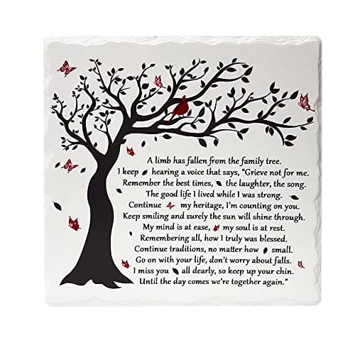 A Limb Has Fallen from The Family Tree Sympathy Plaque with Wooden Stand In loving memory of loved Wall Decor Table Decor Bereavement Condolences Gifts