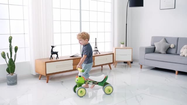 YGJT Baby Balance Bike Toys for 1 Year Old, Birthday Gifts for Boys and Girls, Silent Wheels & Non-Pedal Baby Walker Riding Toys for 10-36 Months Toddlers, Kids First Bike Gifts Spotty Dog B07RFLR3VY