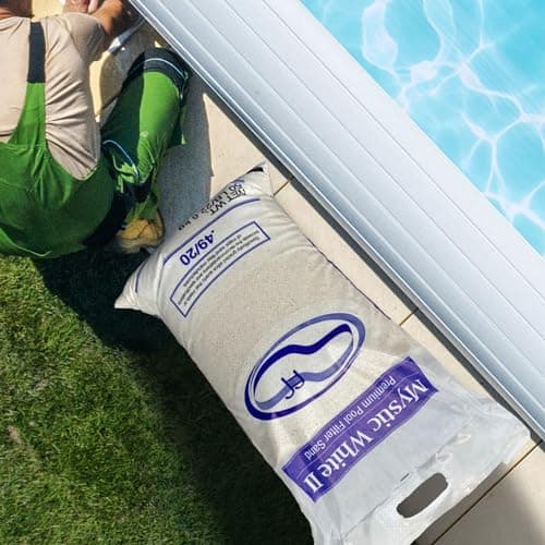 U.S. Silica Mystic White II Sand for Above Ground and Inground Pool Filter Pumps, 50 Lb - Accessories and Supplies for Swimming Pool System Cleaning and Maintenance