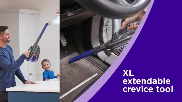 BLACK+DECKER dust buster Handheld Vacuum Cordless, Pet Hair Vacuum, Portable for Home and Car with Pet Brush, Rechargeable, Powerful Suction, Washable Bowl Filter,furbuster AdvancedClean (HHVK515JP07)