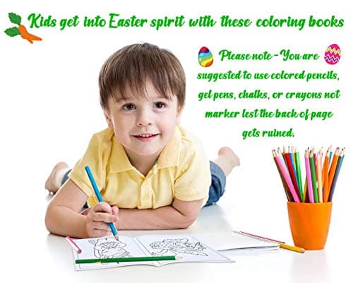 90shine 54PCS Easter Coloring Books for Kids-Egg Basket Stuffer Gifts Party Favors Class Activity Supplies Decorations B08Q36YXL9