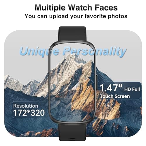 Fitness Tracker, Smart Watches for Women Men with 24/7 Heart Rate/Blood Pressure/Blood Oxygen Monitor, Sleep Tracker, Calories&Step Counter, IP68 Waterproof Health Activity Trackers for Android&iPhone