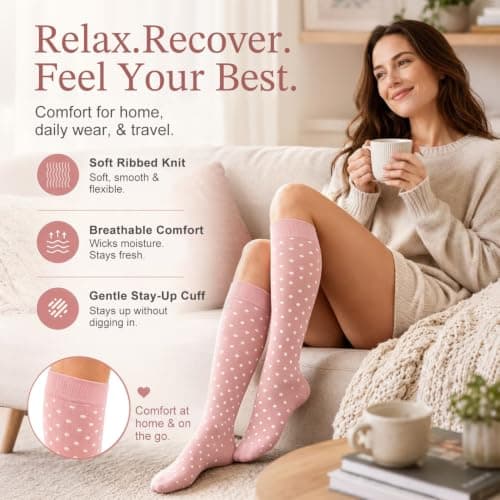 Laite Hebe 4 Pairs-Compression Socks for Women&Men Circulation-Best Support for Nurses,Running,Athletic B0B3RFNH1G