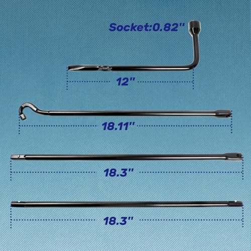 Spare Tire Tool Kit with Tire Jack Handle and Wheel Lug Wrench Spare Tire Kit Compatible with 2005-2021 Tacoma