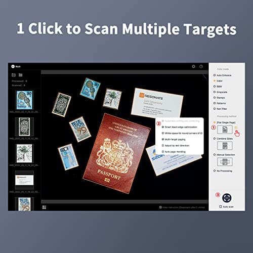 CZUR Lens1200 Pro Portable Document Scanner, 12MP USB Document Camera, Fast Scan 1s/Page, Capture Size A4, Easy-to-Use OCR, Travel-Friendly Mobile Scanner for Mac & Windows(Not for Books)