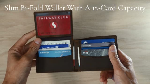 STAY FINE Top Grain Leather Wallet for Men | RFID Blocking | Extra Capacity Bifold Wallet with 2 ID Windows | Ultra Strong Stitching | Slim Billfold with 8 Card Slots | Gift for Him