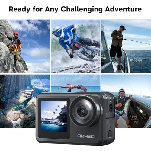 AKASO Brave 7 LE 4K30FPS 20MP WiFi Action Camera with Touch Screen EIS 2.0 Zoom Remote Control 131 Feet Underwater Camera with 2X 1350mAh Batteries Support External Microphone Vlog Camera