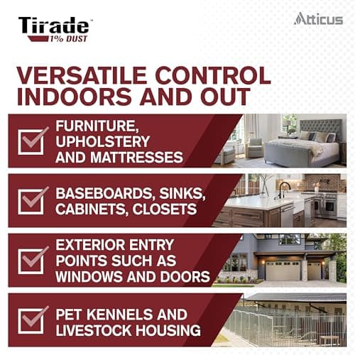 Atticus Tirade 1% Cyfluthrin Dust Insecticide (1.25 lb) - Ready-to-Use Insect Killer - Indoor and Outdoor Control of Ants, Bees, Wasps, Hornets, Cockroaches and Many Other pests