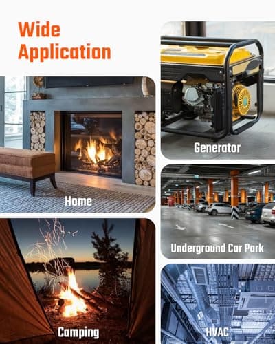 TOPTES CT-580 Portable Carbon Monoxide Detector, Rechargeable CO Detector with Vibration, Visual & Audible Alarms, 0-1000PPM, TFT Color Display for Home, Camping, Travel, Industrial & Professional Use