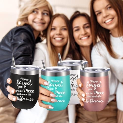 Insulated Stainless Steel 12 oz, Appreciation Gift for Teacher Employee, You Are Awesome, Birthday Graduation Present Sieral 8 Pcs Thank You Gifts for Women Appreciation Wine Tumbler, Cute B0BG2DVMFN