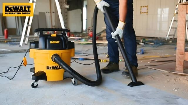 DEWALT DXV06PZ 4 Peak HP Shop Vacuums Wet/Dry, 6 Gallon Poly Wet/Dry Vac, Heavy-Duty Shop Vacuum with Blower Function Yellow+Black