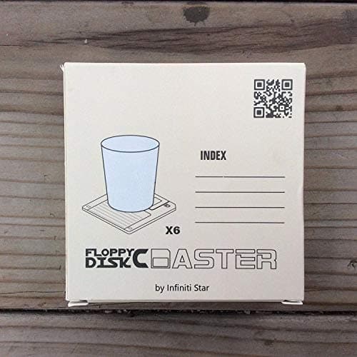 Floppy Disk Coaster Video Game Memorabilia Nerd Office Set of 6 Floppy Disk Decor Computer Geek Gifts Gifts for Geeks and Nerds Cool Office Gadgets Nerdy Gifts for Men Programmer Mug Party Coasters