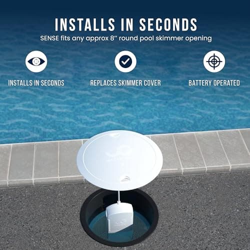 WaterGuru Sense S2 Smart Pool Monitor – Digital Pool & Spa Water Tester for Chlorine, pH, CYA & Alkalinity – Wi-Fi Enabled – Includes C5 Cassette, Float Ring & Batteries