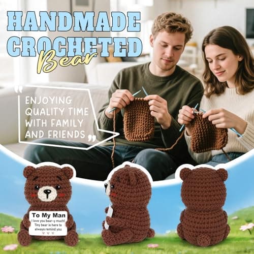 I Love You Gift for Him Boyfriend Husband, Gift for Birthday Fathers Day, to My Man Handmade Crochet, Funny Birthday Anniversary Valentine's Day for Men B0FD9QGTQP