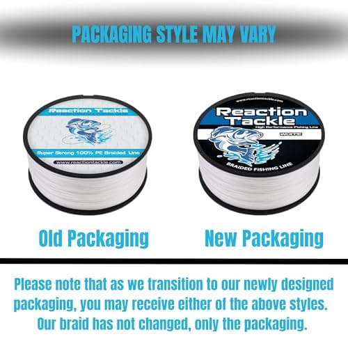 Reaction Tackle Braided Fishing Line - Pro Grade Power Performance for Saltwater or Freshwater Fish - Colored Fishing Line Braid for Extra Visibility